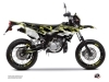 PACK BARBARIAN Graphic Kit + Seat Cover Yamaha DT 50 Yellow Neon