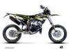 PACK Kit Déco + Housse de Selle 50cc BARBARIAN Fantic XM 50 Jaune Neon