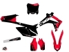 PACK Kit Déco Moto Cross Halftone Honda 250 CRF Noir Rouge + Kit Plastiques 250 CRF Noir à partir de 2017