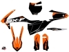 PACK KTM 250 SXF Dirt Bike Halftone Graphic Kit Black Orange + Plastics Kit 250 SXF Black from 2016