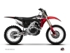 PACK Kit Déco Moto Cross Halftone Honda 450 CRF Noir Rouge + Kit Plastiques 450 CRF Noir à partir de 2017