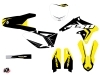 PACK Suzuki 450 RMZ Dirt Bike Halftone Graphic Kit Black Yellow + Plastics Kit 450 RMZ Black from 2008