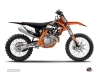 PACK KTM 450 SXF Dirt Bike Halftone Graphic Kit Black Orange + Plastics Kit 450 SXF Black from 2016