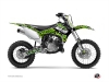 Kawasaki 110 KLX Dirt Bike Predator Graphic Kit Black Green