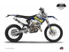 Husqvarna 125 TE Dirt Bike Predator Graphic Kit Purple Yellow LIGHT