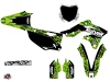 Kawasaki 250 KXF Dirt Bike Predator Graphic Kit Black Green