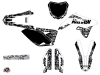 Suzuki 250 RMZ Dirt Bike Predator Graphic Kit White