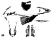 KTM 250 SXF Dirt Bike Predator Graphic Kit White