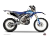 Yamaha 250 WRF Dirt Bike Predator Graphic Kit Black Blue