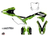Kawasaki 450 KXF Dirt Bike Predator Graphic Kit Black Green