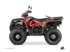 Polaris 450 Sportsman ATV Predator Graphic Kit Red Black