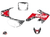 Honda 50 CRF Dirt Bike Predator Graphic Kit Black Red