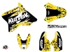 Suzuki 85 RM Dirt Bike Predator Graphic Kit Black Yellow LIGHT