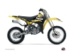 Suzuki 85 RM Dirt Bike Predator Graphic Kit Black Yellow