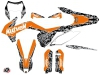 Kit Déco Moto Cross Predator KTM EXC-EXCF Orange