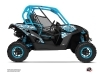 Can Am Maverick UTV Predator Graphic Kit Blue White