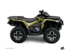 Can Am Outlander 1000 ATV Predator Graphic Kit Black Grey Yellow