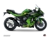 Kit Déco Moto Profil Kawasaki H2 SX Noir Vert