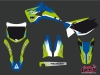 Kawasaki 250 KX Dirt Bike Pulsar Graphic Kit Blue