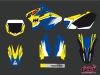 Suzuki 250 RM Dirt Bike Pulsar Graphic Kit Blue