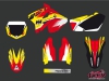 Suzuki 250 RM Dirt Bike Pulsar Graphic Kit Red
