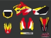 Suzuki 125 RM Dirt Bike Pulsar Graphic Kit Red