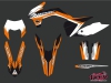 KTM EXC-EXCF Dirt Bike Pulsar Graphic Kit Black