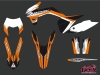 Kit Déco Moto Cross Pulsar KTM EXC-EXCF Noir