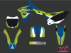 Kawasaki 250 KXF Dirt Bike Pulsar Graphic Kit Blue