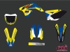 Suzuki 250 RMZ Dirt Bike Pulsar Graphic Kit Blue