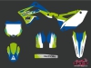 Kawasaki 450 KXF Dirt Bike Pulsar Graphic Kit Blue