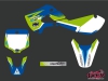 Kawasaki 65 KX Dirt Bike Pulsar Graphic Kit Blue