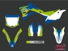 Kawasaki 85 KX Dirt Bike Pulsar Graphic Kit Blue