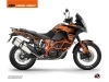 KTM 1290 Super Adventure R Street Bike Raster Graphic Kit Black Orange