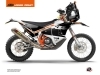 KTM 450 Rally Dirtbike Raster Graphic Kit Black White