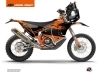 Kit Déco Motocross Raster KTM 450 Rally Noir Orange