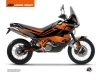 Kit Déco Moto Raster KTM 990 Adventure Noir Orange