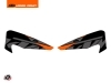 Kit Déco Stickers de protège mains Reflex Moto Cross KTM EXC-EXCF Noir