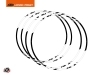 Graphic Kit Wheel decals Reflex Dirt Bike KTM SX-SXF EXC-EXCF White