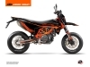 KTM 690 SMC R Dirt Bike Replica Thomas Corsi 2020 Graphic Kit Black Orange