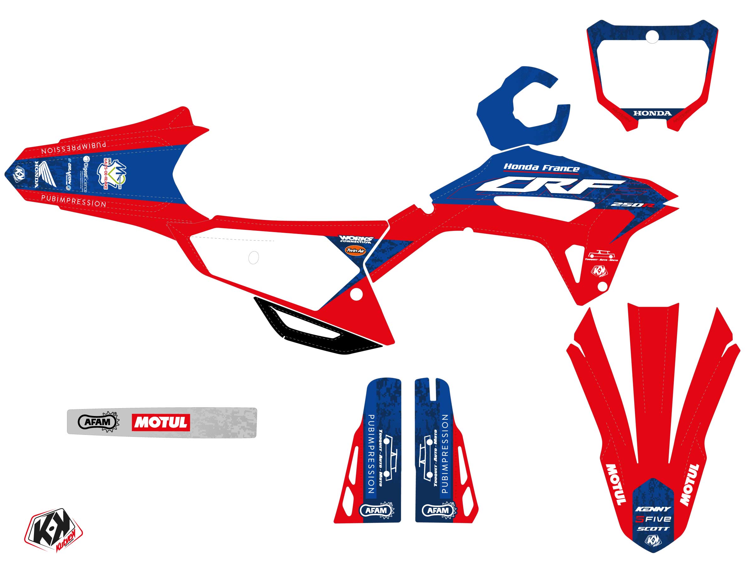 Honda Crf 450 R Dirt Bike Replica Mathilde Denis Sable K24 Graphic Kit