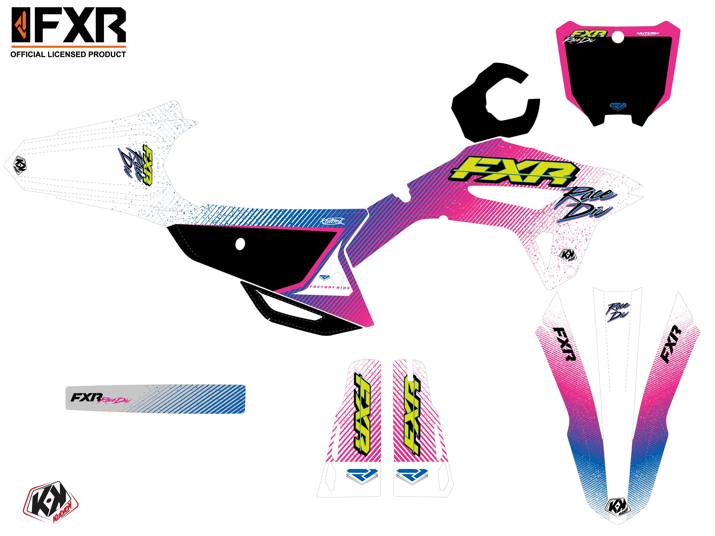 Honda Crf 250 R Dirt Bike Fxr Retro Graphic Kit