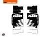 Kit Déco Grilles de radiateur Retro KTM EXC-EXCF 2017 Noir