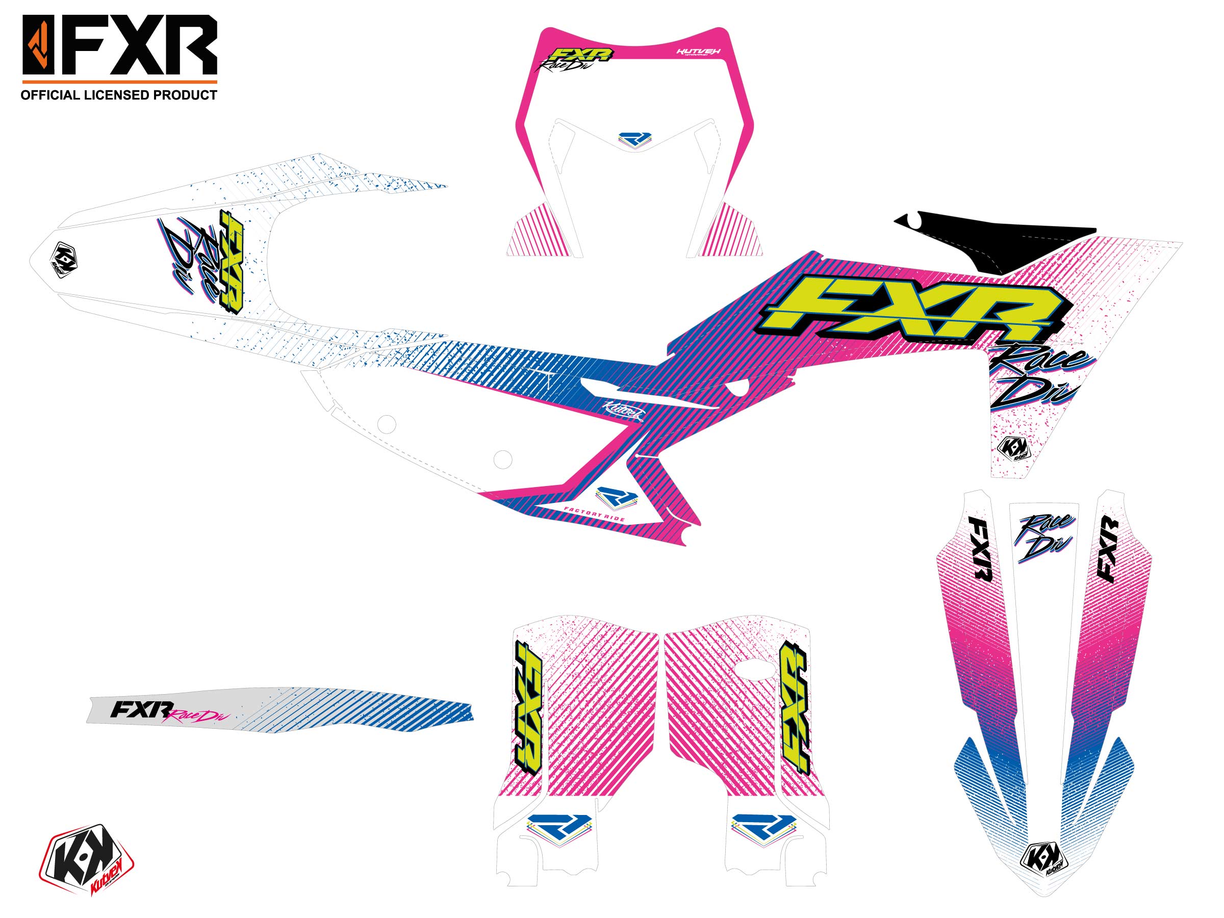 Ktm Exc Excf Dirt Bike Fxr Retro Graphic Kit