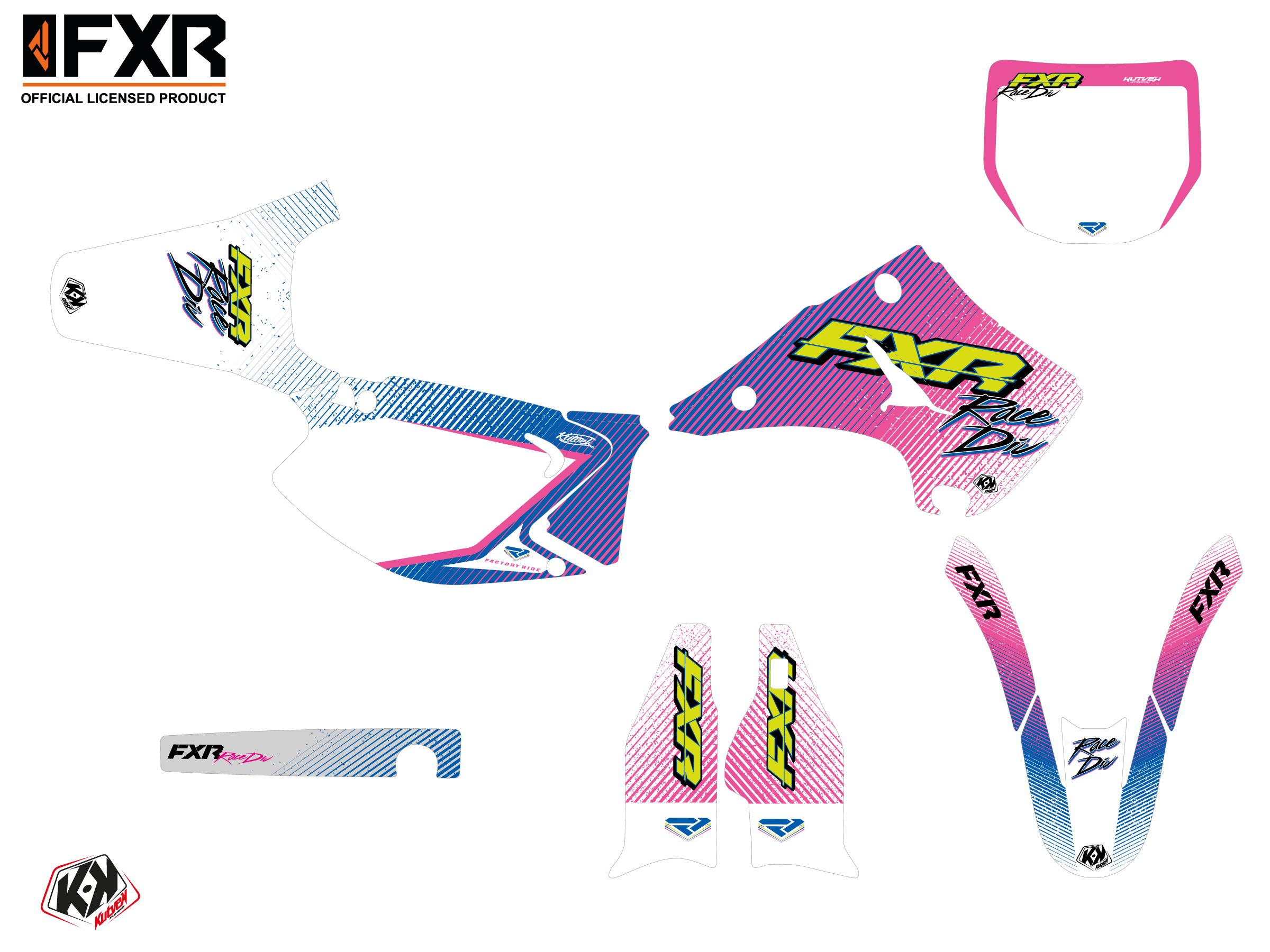 Kawasaki Kx 250 Dirt Bike Fxr Retro Graphic Kit