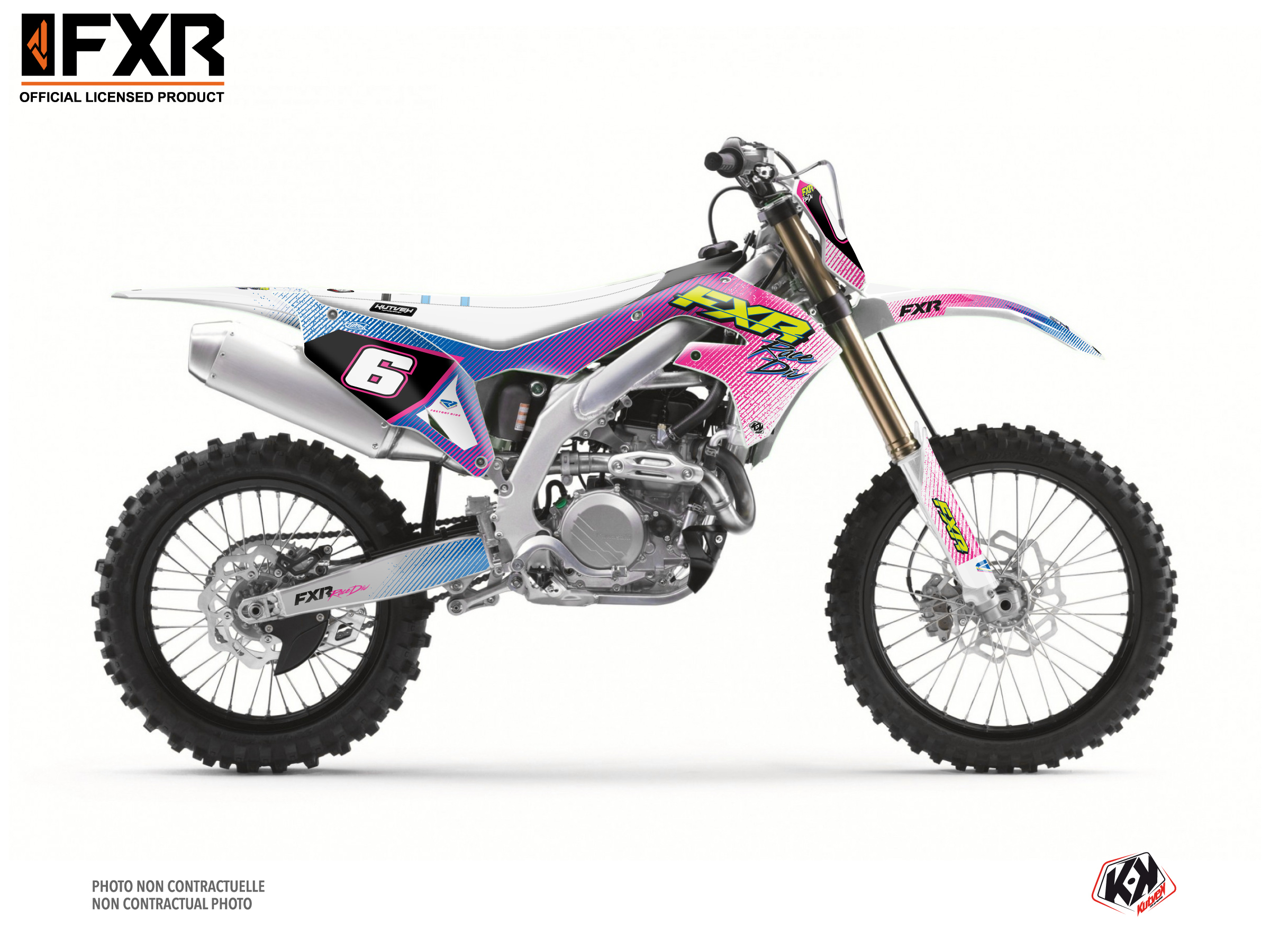 Kawasaki Kx 250 F Dirt Bike Fxr Retro Graphic Kit