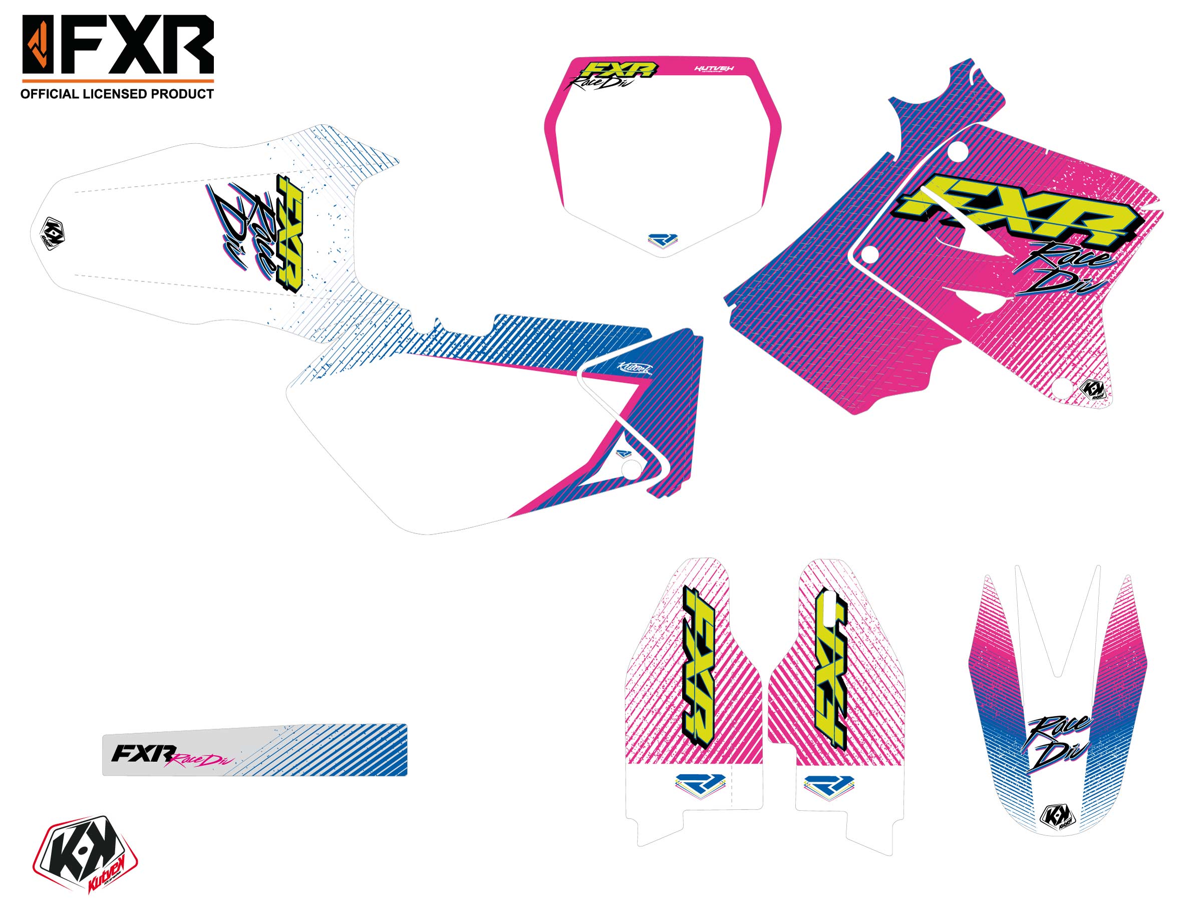 Suzuki Rm 250 Dirt Bike Fxr Retro Graphic Kit