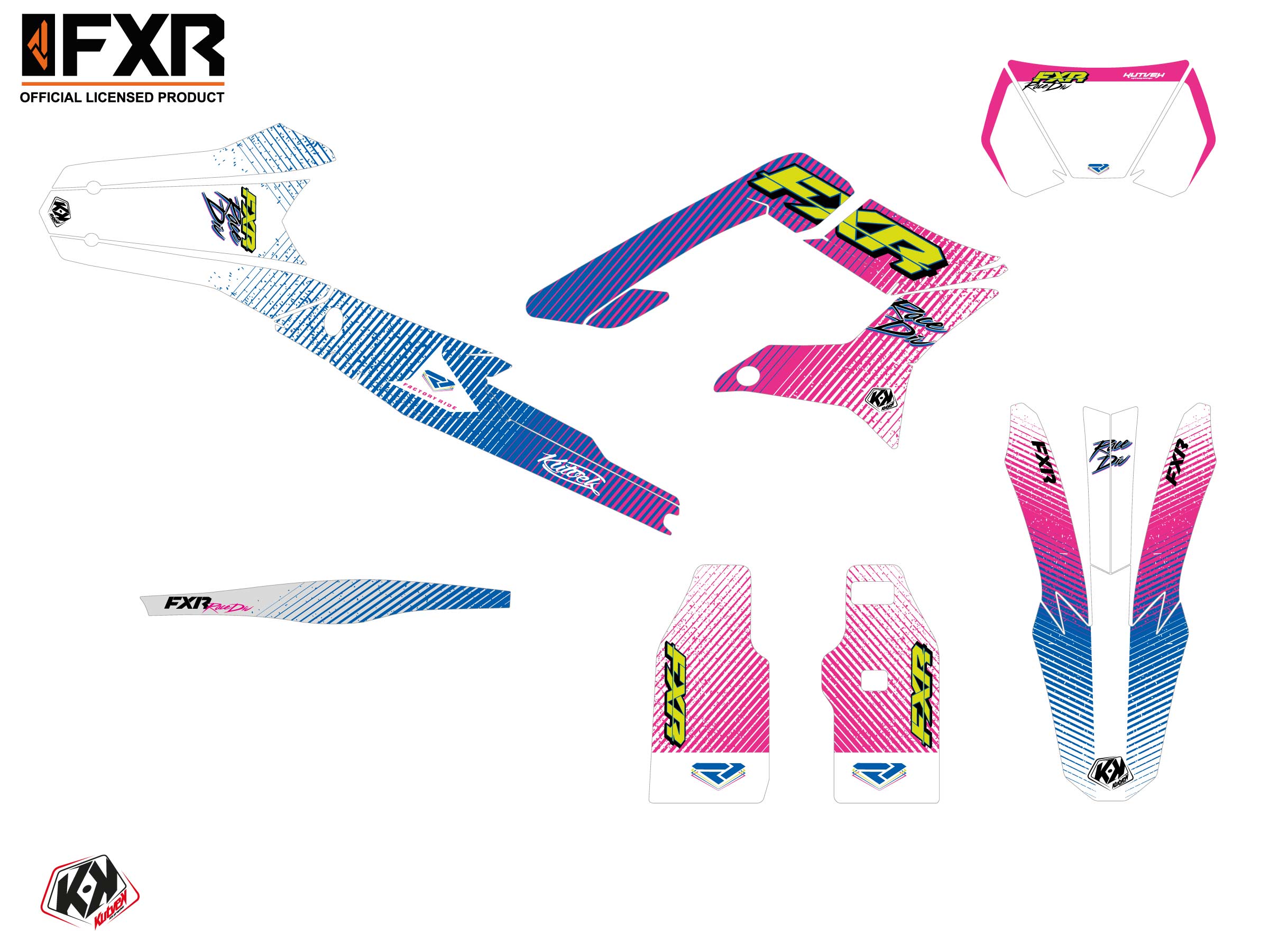 Sur-ron Storm-bee Enduro Dirt Bike Fxr Retro Graphic Kit Pink