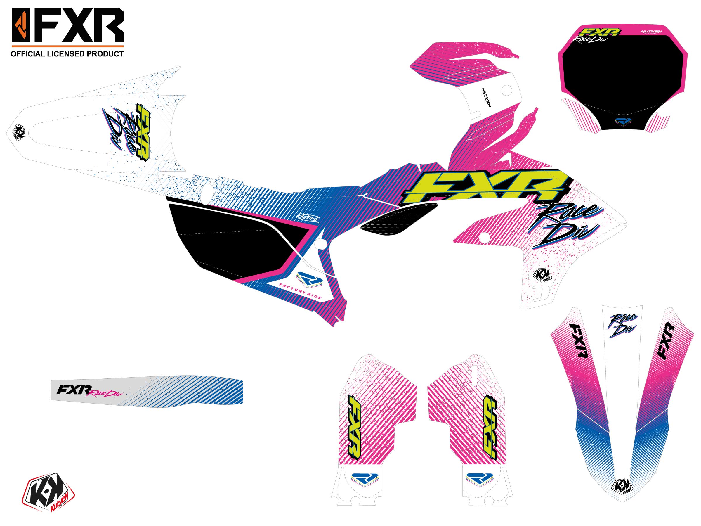 Yamaha Yz 250 F Dirt Bike Fxr Retro Graphic Kit