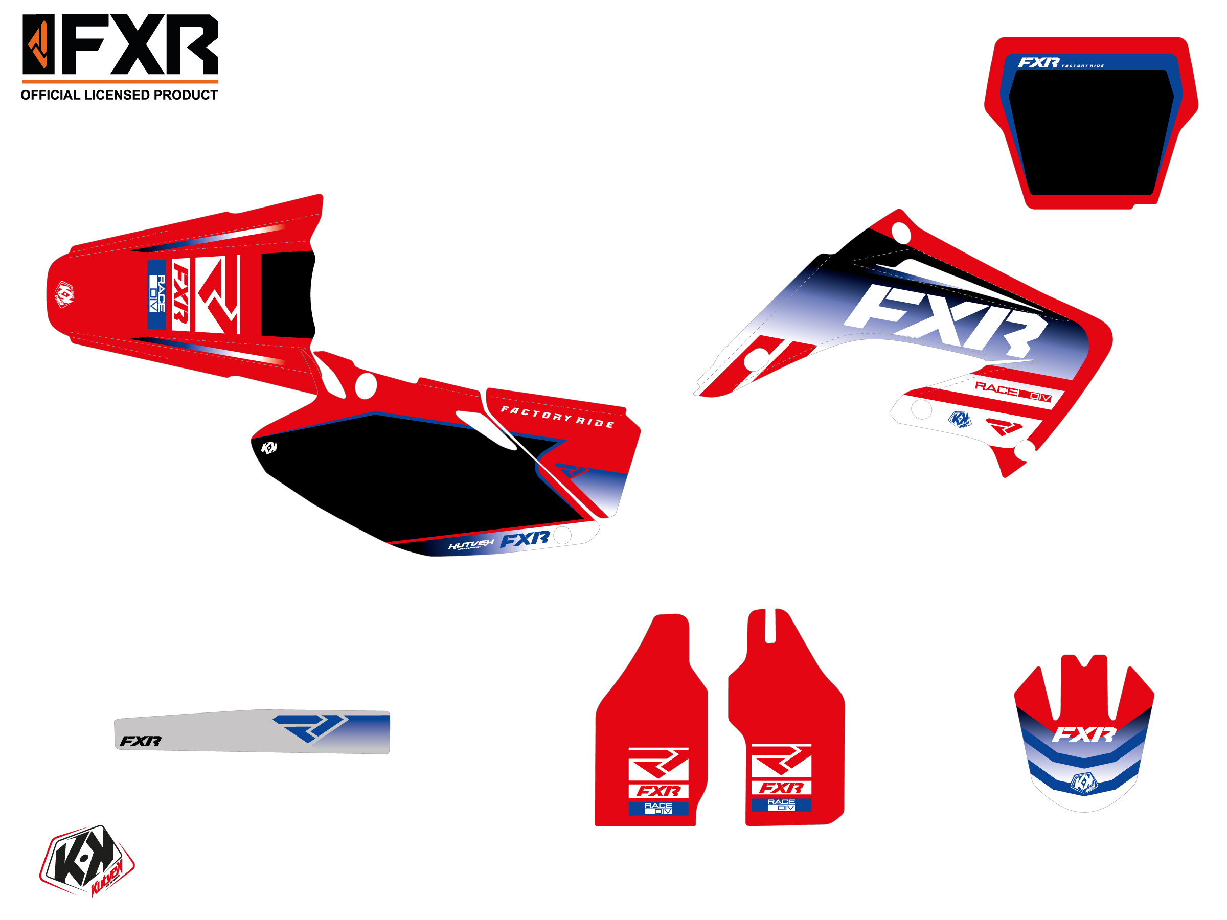 Kit Déco Motocross Fxr Revo Honda Cr 125 Rouge